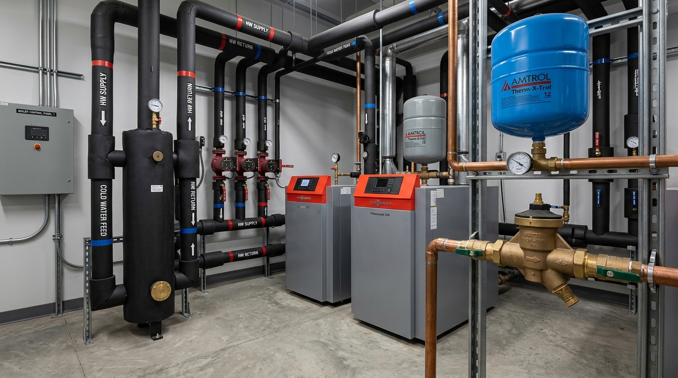 Commercial Boiler Room Backflow Piping